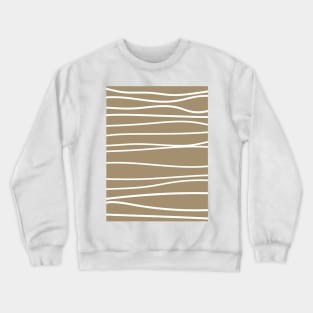 Drawing White Lines Across Tan Crewneck Sweatshirt